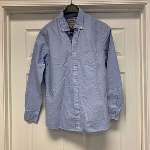 Goodthreads Blue Cotton Embroidered Button Down Shirt sz M EUC
